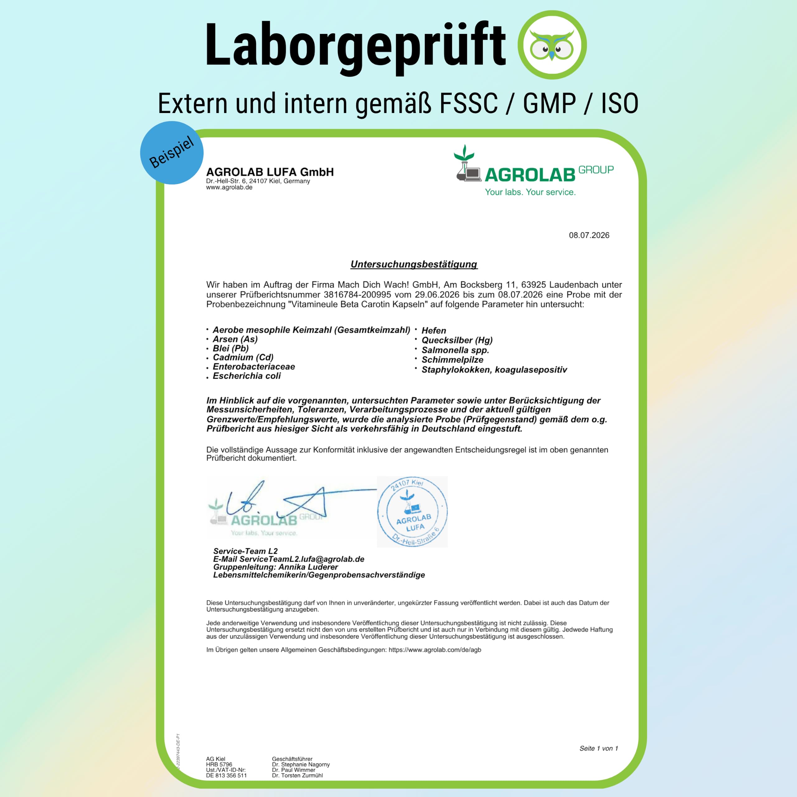 Beta Carotin Kapseln hochdosiert - 50.000 i.E. (30 mg) - aus Gemüse - Produktion in Deutschland - laborgeprüft & ohne Zusatzstoffe - bioaktiv & vegan - Kapseln statt Tropfen - Vitamineule®