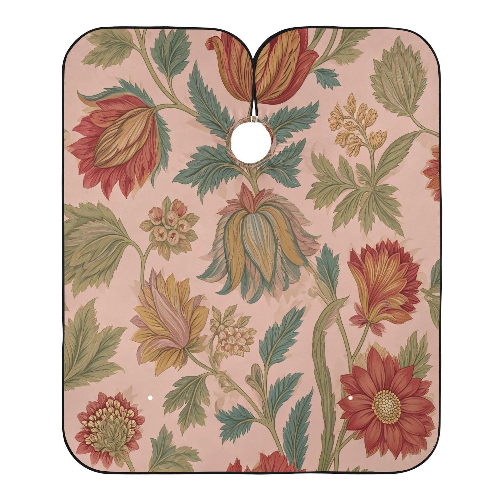 Kigai Vintage Flowers Hair Cutting Cape for Men & Women Waterproof Barber Cape Professional Hairdressing Salon Styling Apron with Adjustable Closure Snap