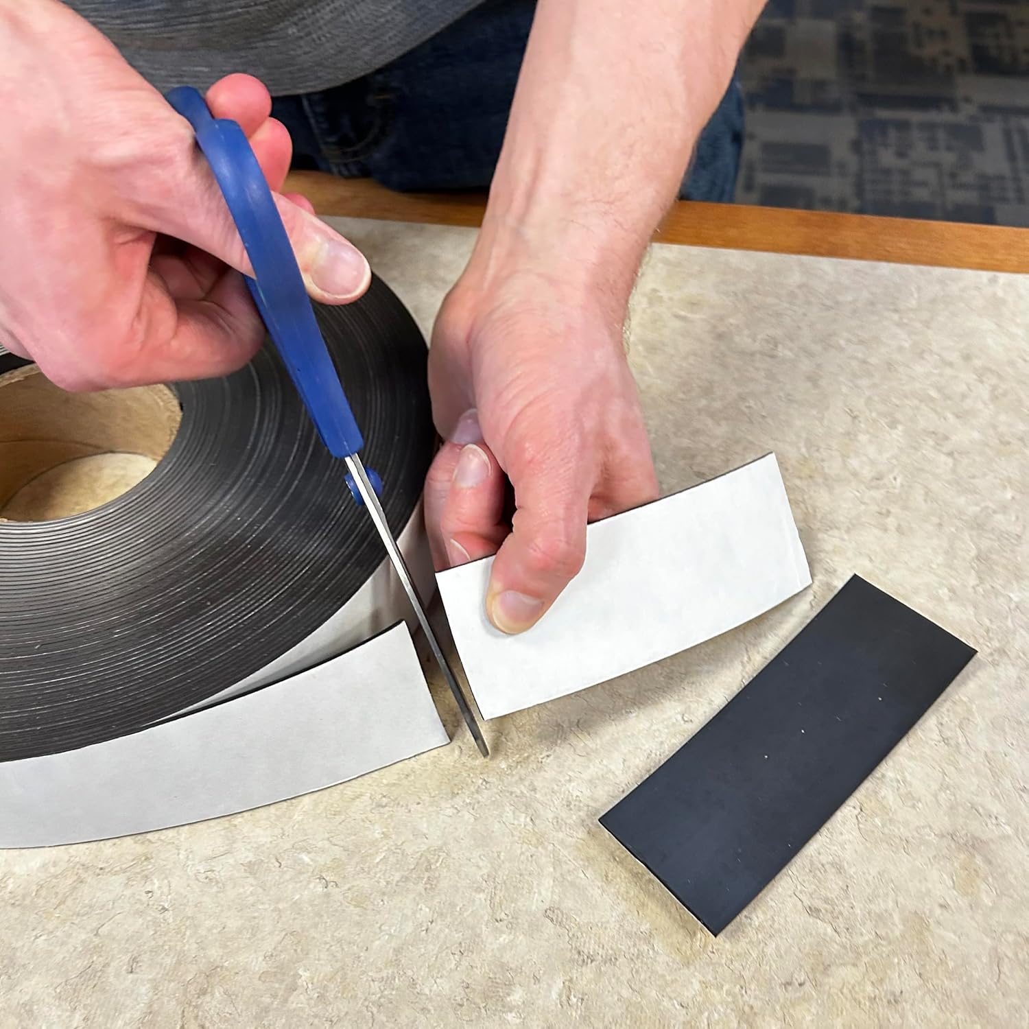 Master Magnetics - ZG80A-ABX Flexible Magnet Strip with Adhesive Back , 1/16" Thick, 2" Wide, 100 feet (1 Roll)
