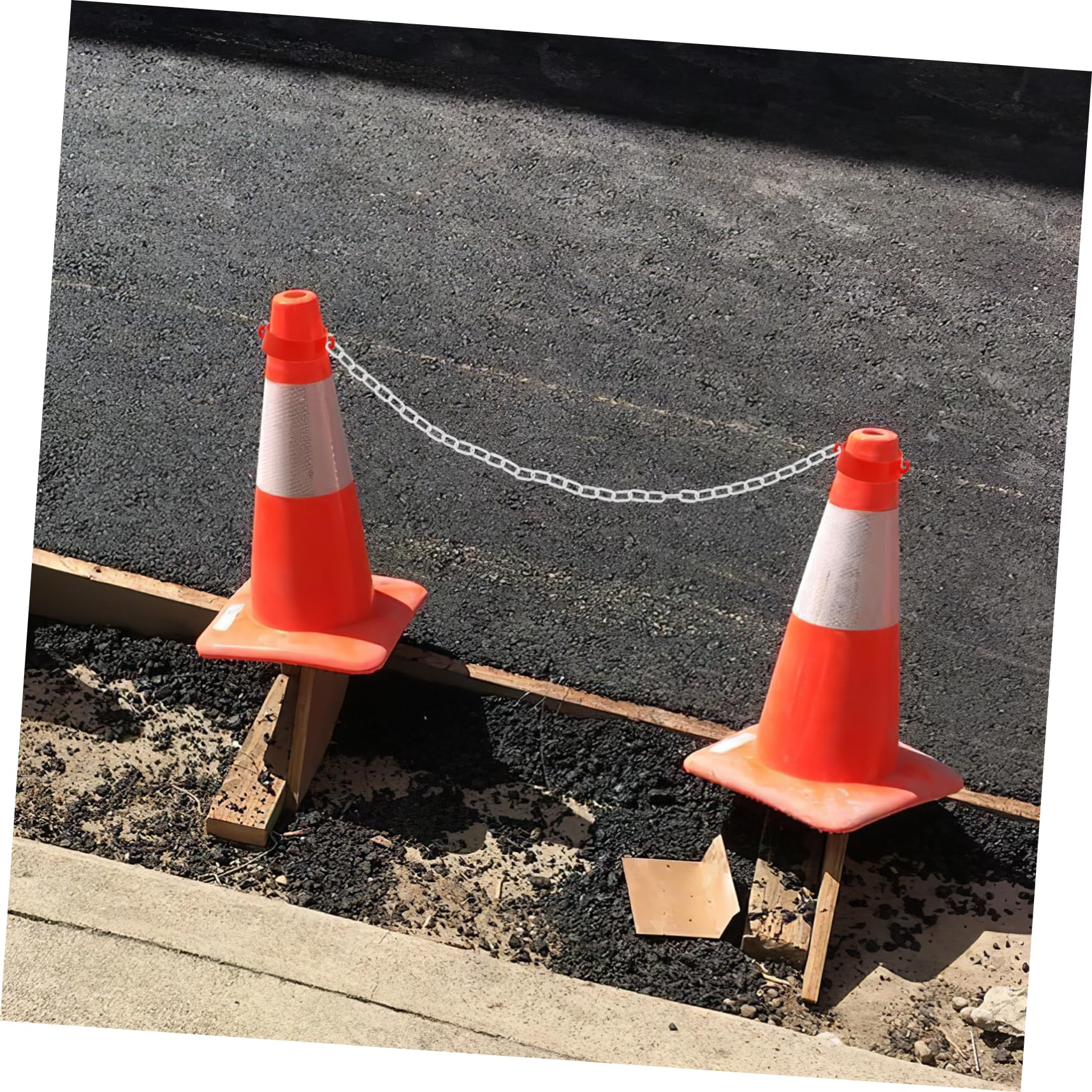 OSOLADY 5m Plastic Chain Links Caution Security Chain Traffic Equipment Safety Barrier