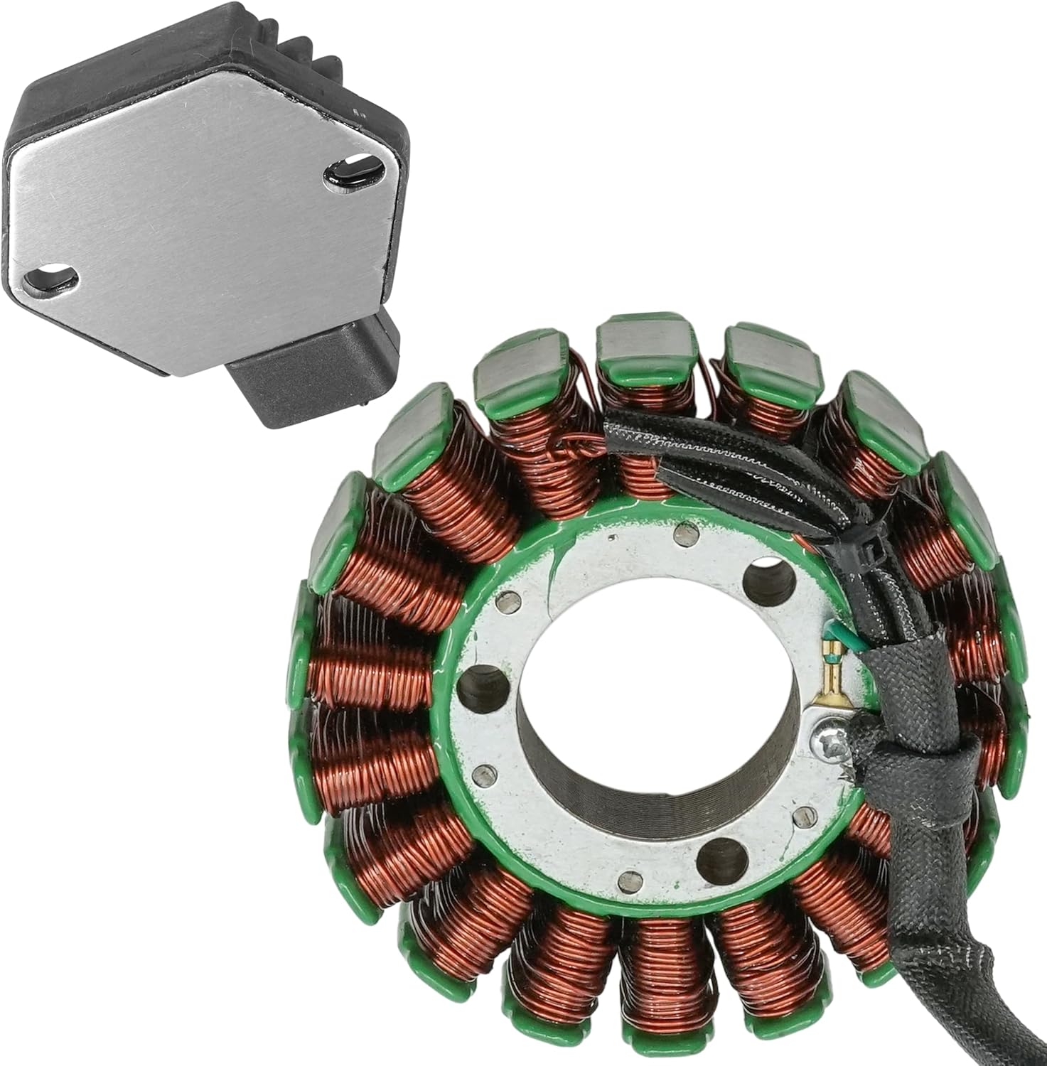 Caltric Stator and Regulator Rectifier Compatible With Honda 350 Trx350Fe Trx350Fm Rancher Es S 4X4 2000 2001 2002 2003