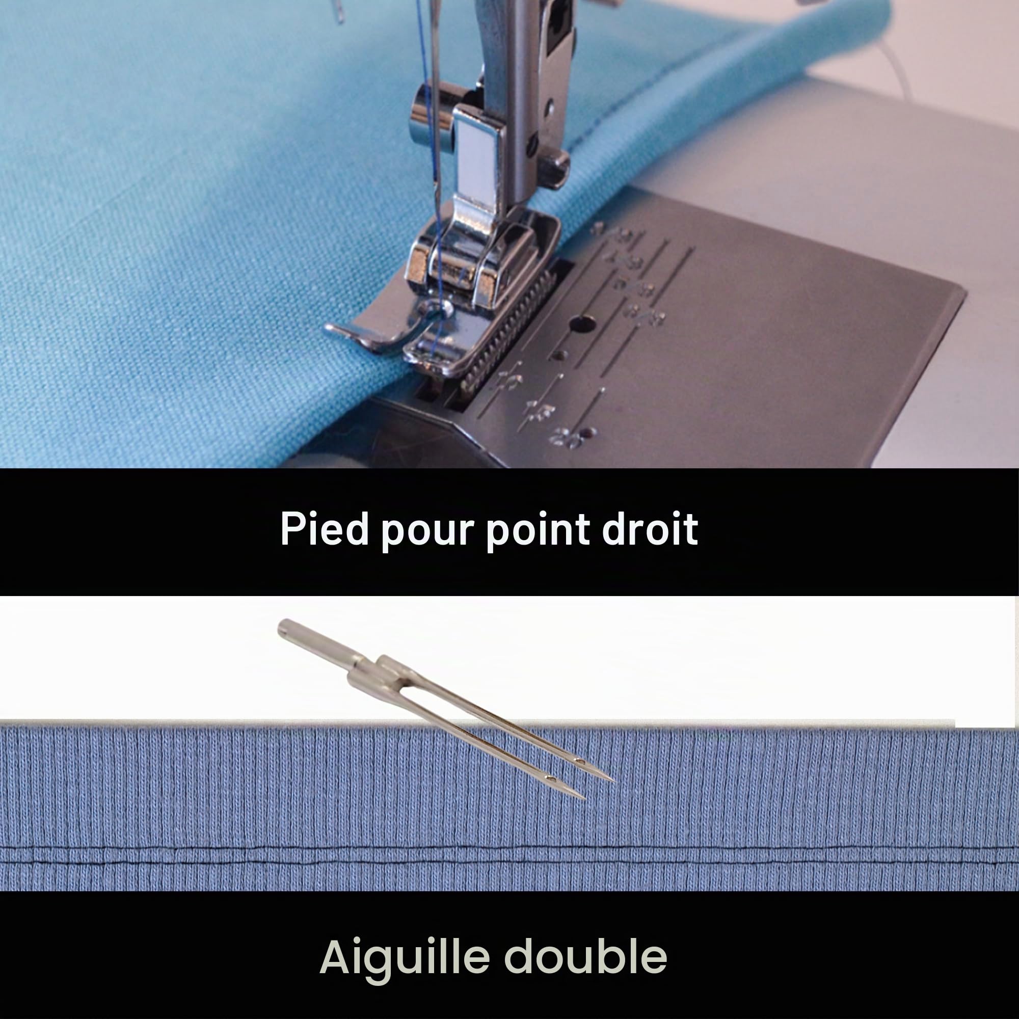 Singer kit d'accessoires, y Compris 9 Pied presseur, Twin Aiguille, et Coque