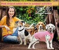 Vista 2 de Camisa para Perro, Camisetas de Algodón Peinado, Camiseta Suave y Fresca para Niño Niña para Perros Pequeños Gatitos Cachorros Chihuahua, Rosa