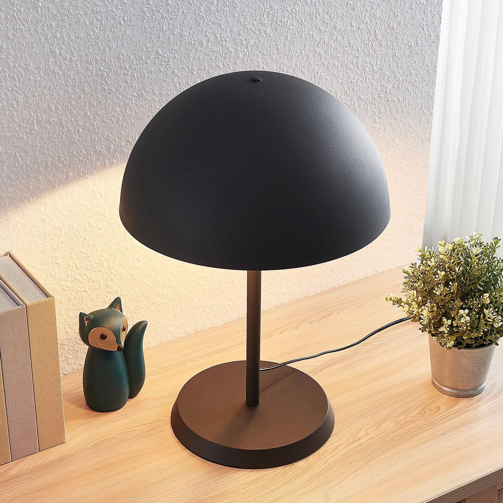 Lindby Tischlampe Idalene (Modern) in Schwarz aus Metall (2 flammig, E27) - Tischleuchte Schreibtischlampe Nachttischlampe Wohnzimmerleuchte