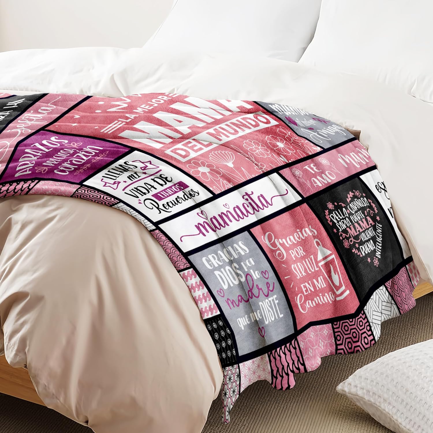 Regalos para Mamá Cumpleaños Blanket 60" x 50", Spanish Birthday Gifts for Mom in Spanish, Mexican Mom Gifts - Image 5