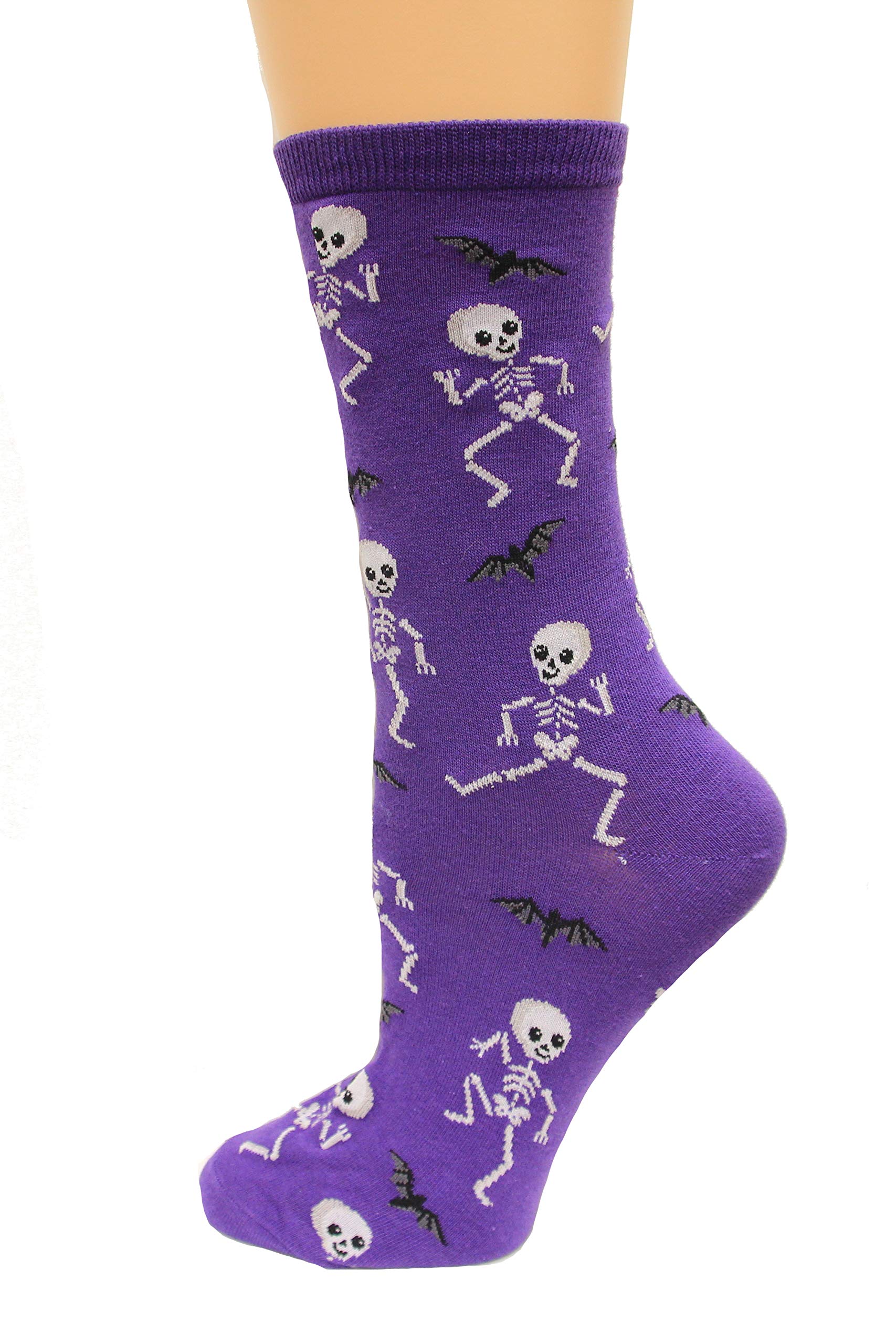 Halloween Themed Crew Socks 1 Pair, Women's Shoe Size 4-10 / Sock size 9-11