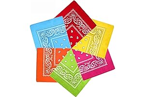 6 Pcs Kids Bandanas: Vibrant Paisley Print for Young Adventurers