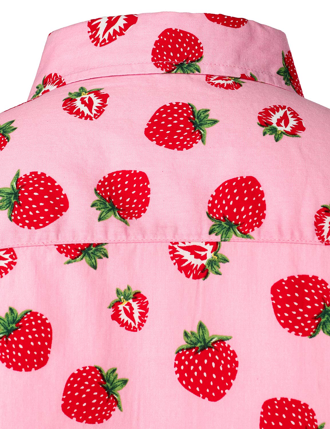 JOGAL Camicia hawaiana a maniche corte con bottoni in cotone da uomo