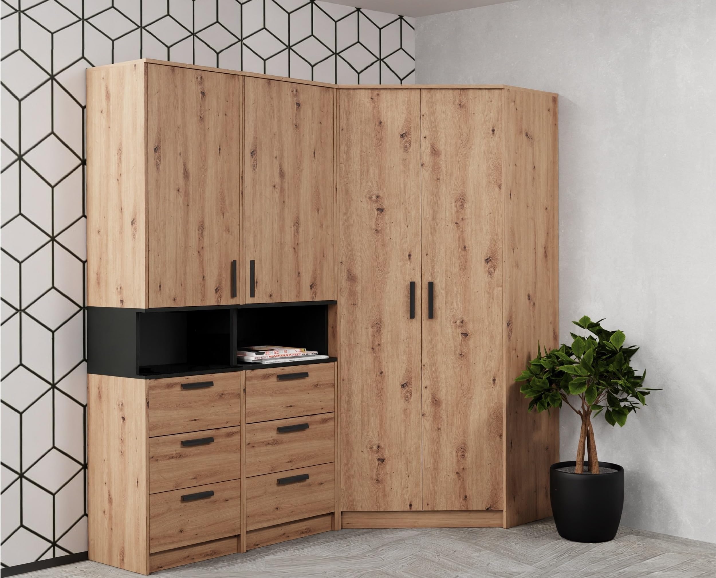 Grant Möbelset Set 17A Eckschrank Regal Schlafzimmer