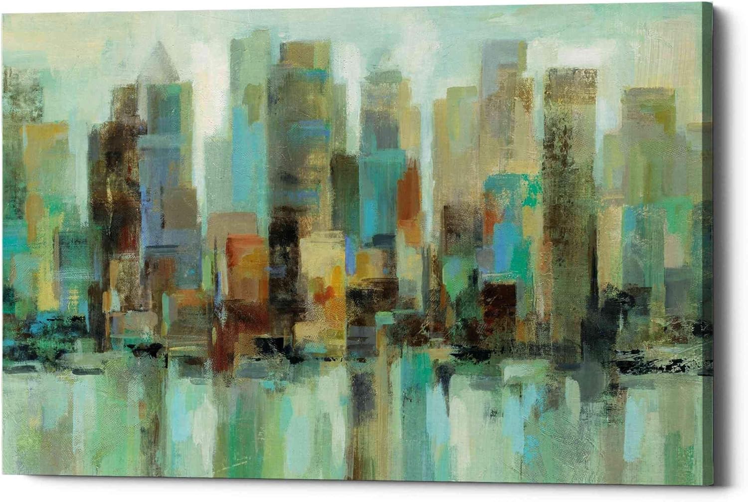 Epic Graffiti 'Morning Reflections' by Silvia Vassileva, Canvas Wall Art, 18"x26"