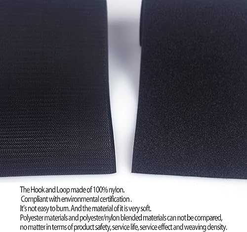 Miniatura 4 de HUAYY 4 pulgadas de ancho y 1 yarda de largo, hojas autoadhesivas estilo gancho y bucle, parche de nailon con pegamento súper adhesivo, tiras