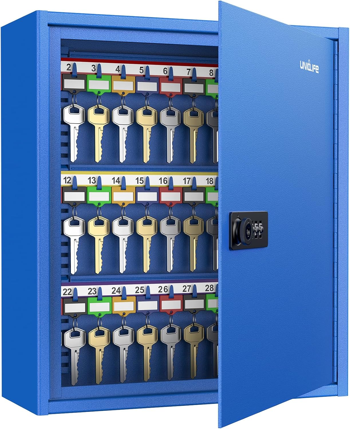 Amazon.com: Uniclife 60 Keys Key Lock Box with Code, Wall Mount Key Box ...