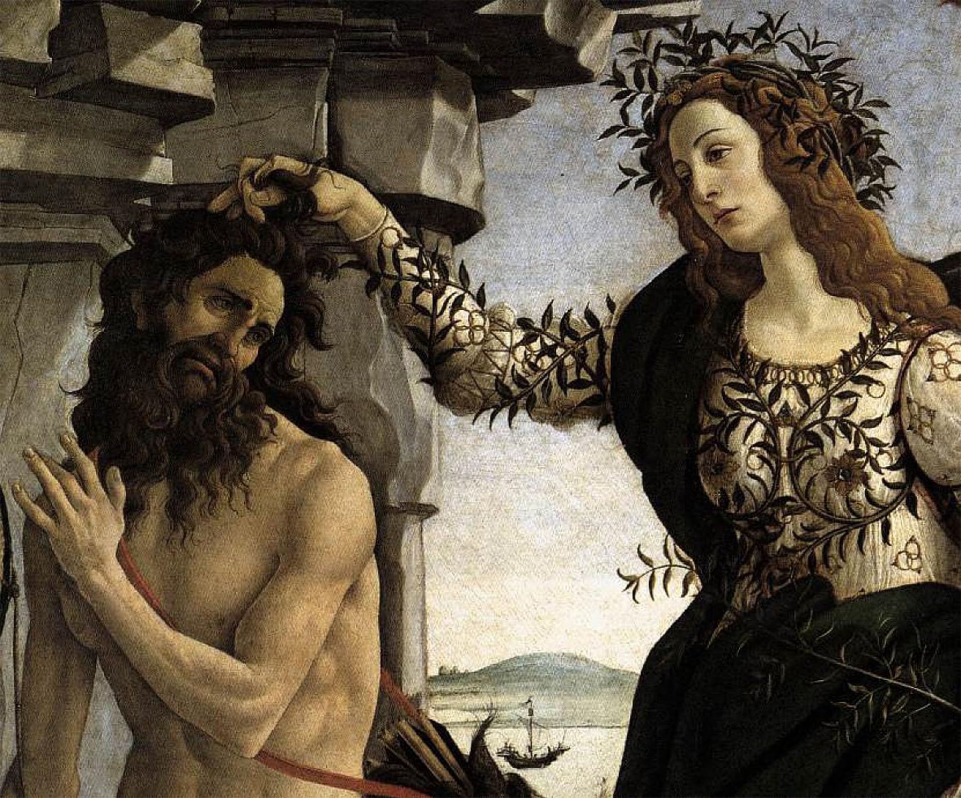 Artxlxxbn No Frame Famous Art Print Poster Vintage Wall Art Pallas And The Centaur By Sandro Botticelli Canvas Art Poster For Home Decor 60X90cm