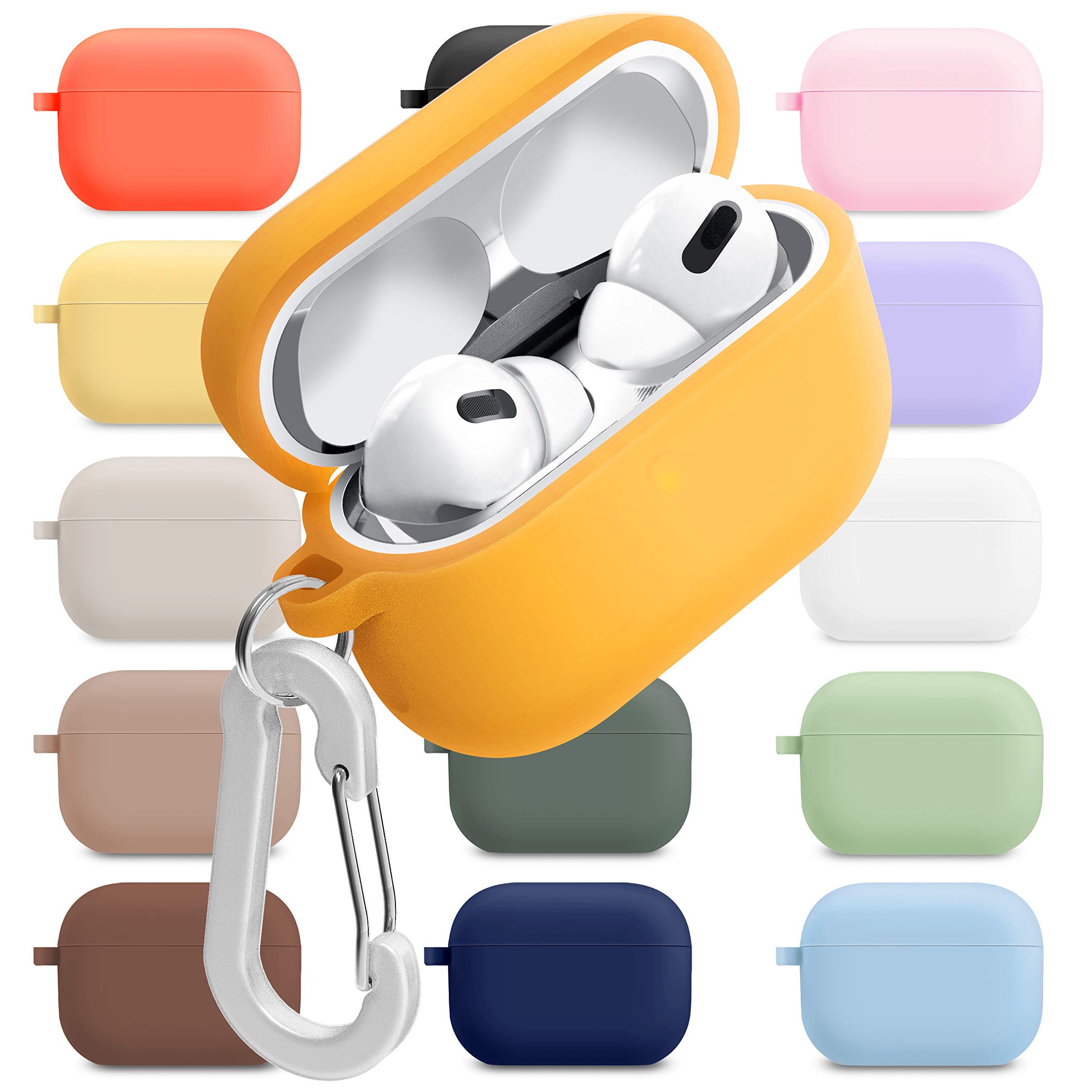 [3 in 1] AirPods Pro 3 Silicone Case + Anti-Lost Carabiner + Dust Guard Metal Film, Protective Cover with Keychain for Apple AirPods Pro3 (2025) — view 8