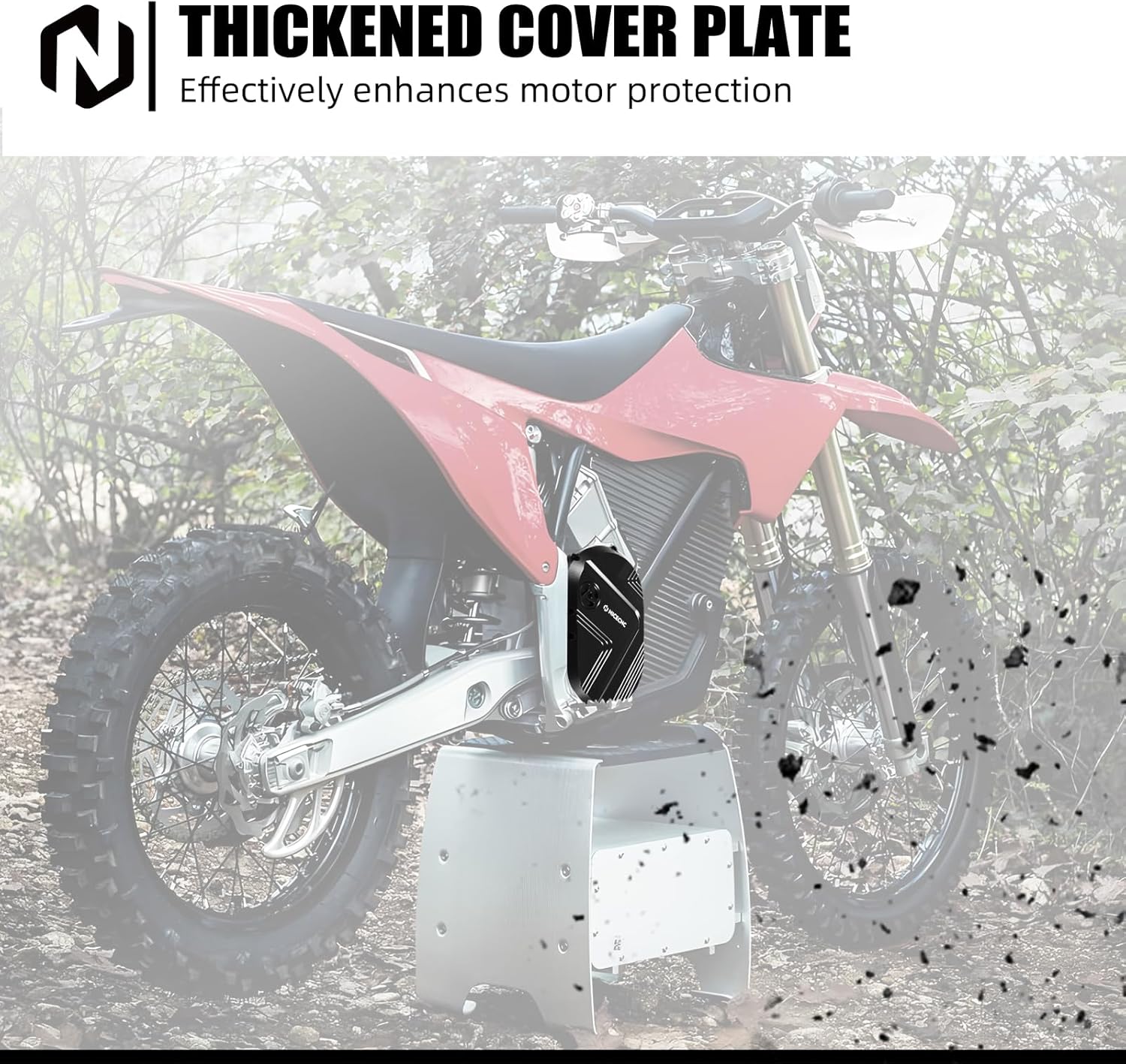 NICECNC Black Right Motor Cover Guard Compatible with Stark VARG MX/EX 2024-2025, CNC Precision Machining,Rugged T6061 Aluminum, Anodized&Thicker for Ultimate Protection,Off-Road Seekers Enthusiasts
