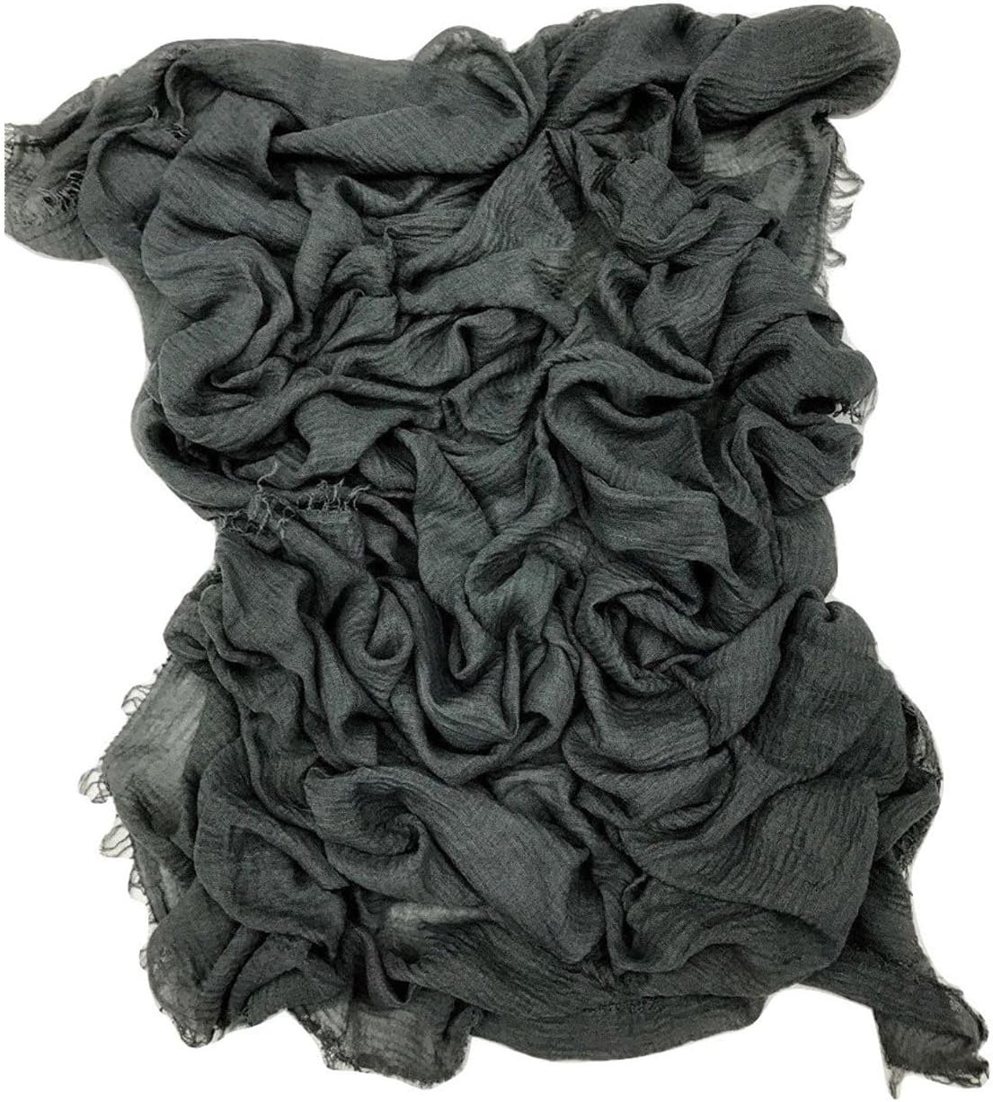 New Style Crinkle Plain Hijab Scarf Maxi Headscarf Crimp Scarves Shawl Ruffle