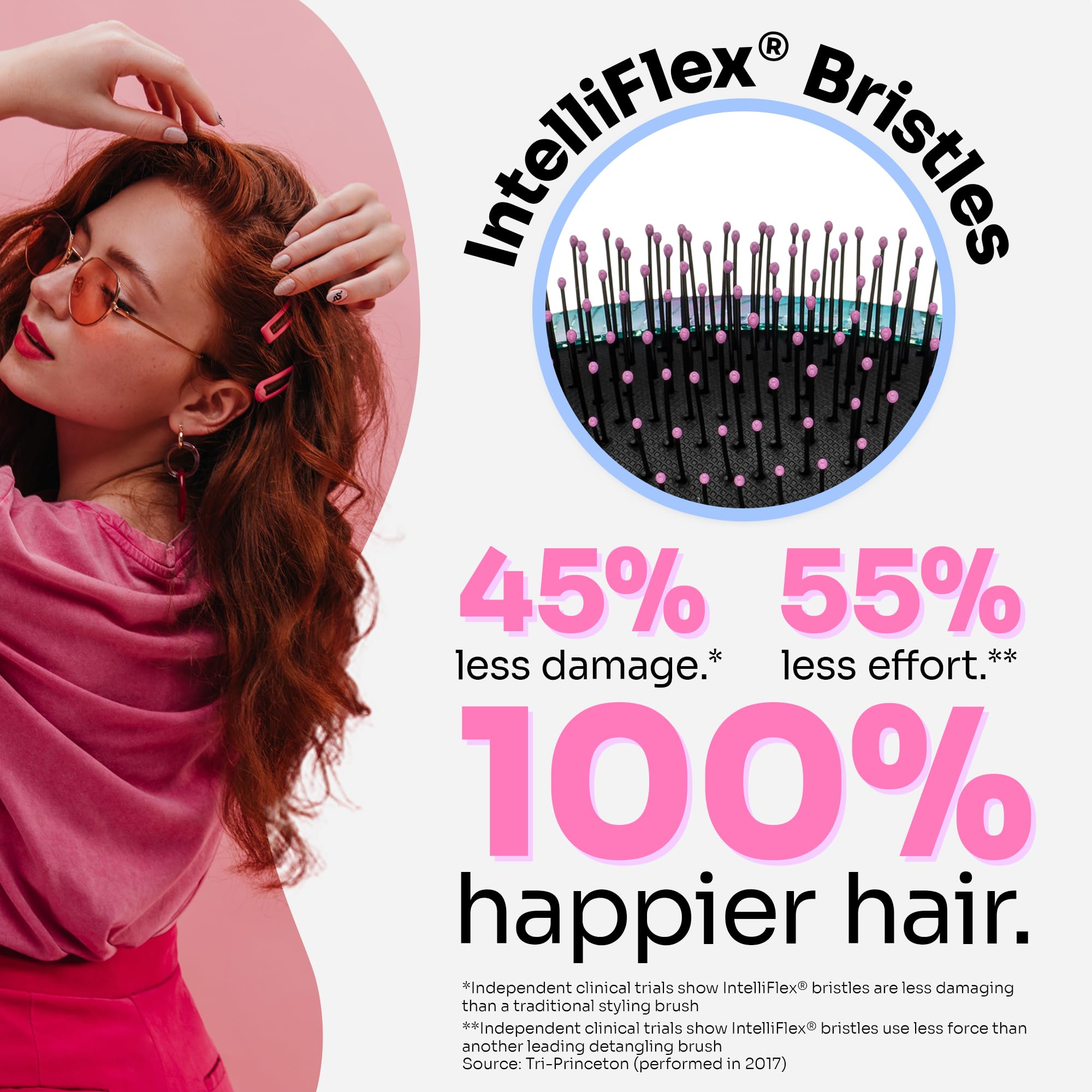 Wet Brush Original Detangler Hair Brush, Teal (Digital Daydream