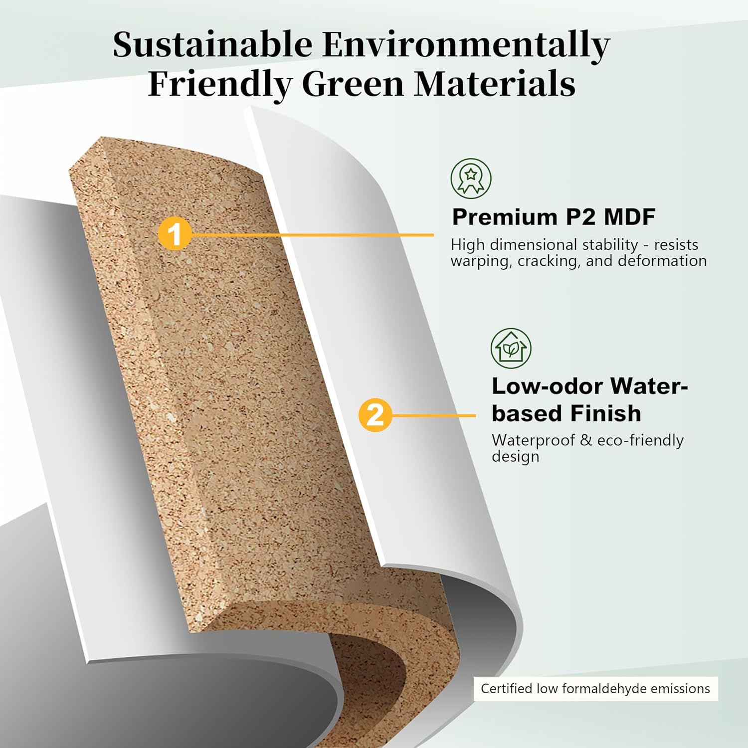 HLR Sideboard Buffet Cabinet with Fluted Texture, White Accent Cabinet with 2 Doors, Modern Credenza Storage for Kitchen Living Room, Entryway (White, 1Piece)