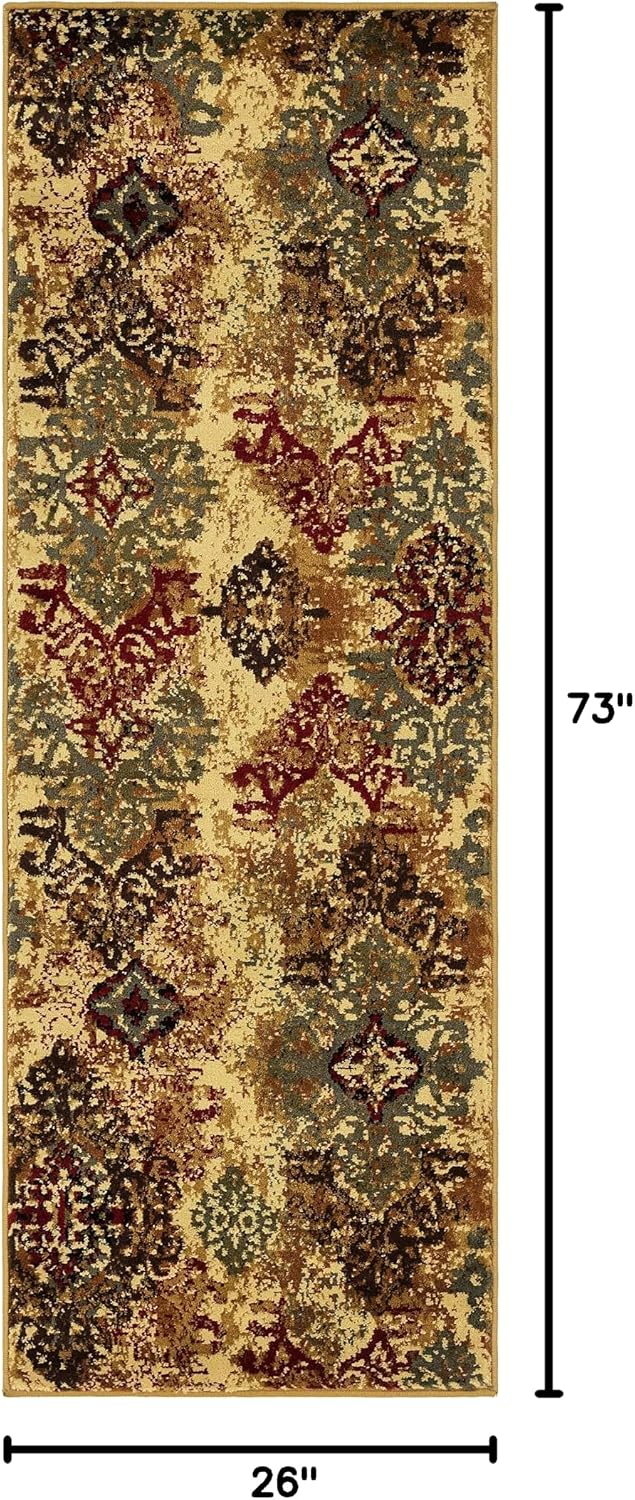 Unique Loom Barista Collection Area Rug - Congencis (2' 2" x 6' 1" Runner, Beige/ Blue)