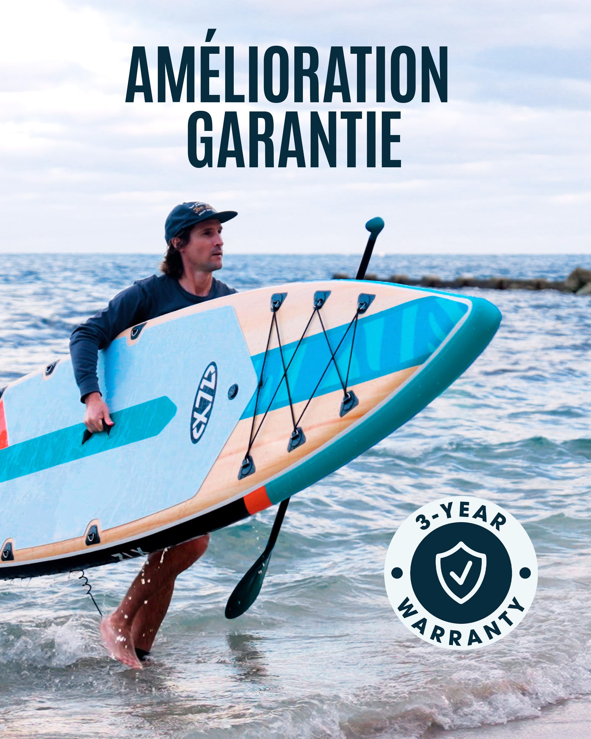 ZLX Planche de Paddle Gonflable Touring 350cm avec Siège Kayak | Sup Rapide et Stable Longue Distance, Charge 180kg, Stand Up Paddle Board Exploration