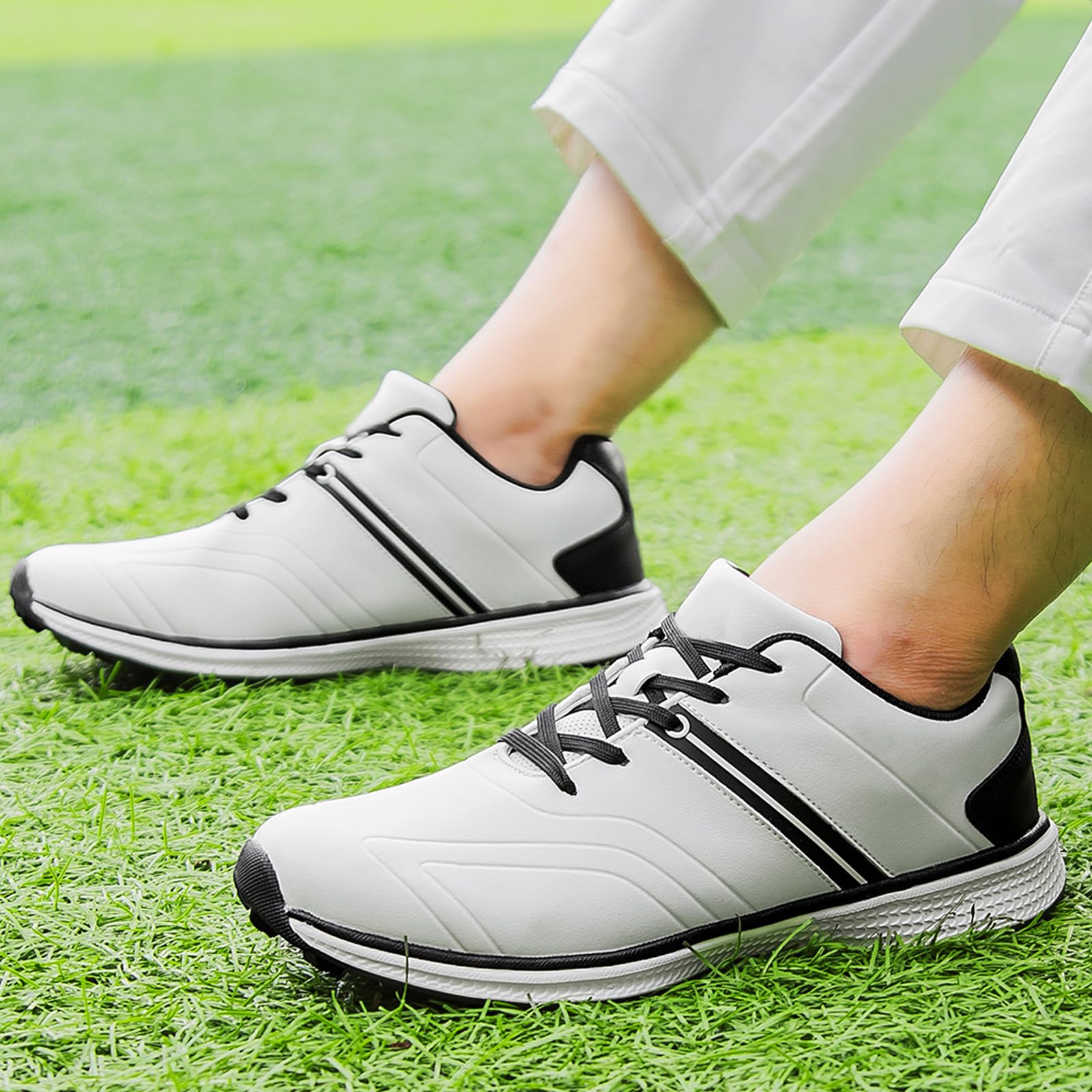 Zapatos De Golf Unisex, Zapatillas De Golf Sin Clavos para Hombres Y Mujeres para Entrenamiento, Zapatos De Golf Ligeros Antideslizantes para Tamaños 39-47