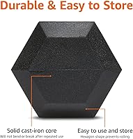 Vista 3 de Yaxa Basics Rubber Hex Dumbbell Hand