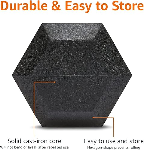 Miniatura 3 de Tienda Basics Rubber Hex Dumbbell Hand Weight