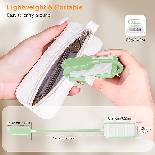 Miniatura 16 de Gritin Luz de libro recargable de 16 LED para leer en la cama, cuidado de los ojos, 3 temperaturas de color, brillo de atenuación continua, 80 horas