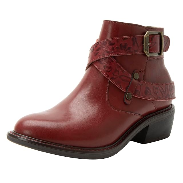 Alegria Womens Millie Leather Ankle Western Fashion Boots