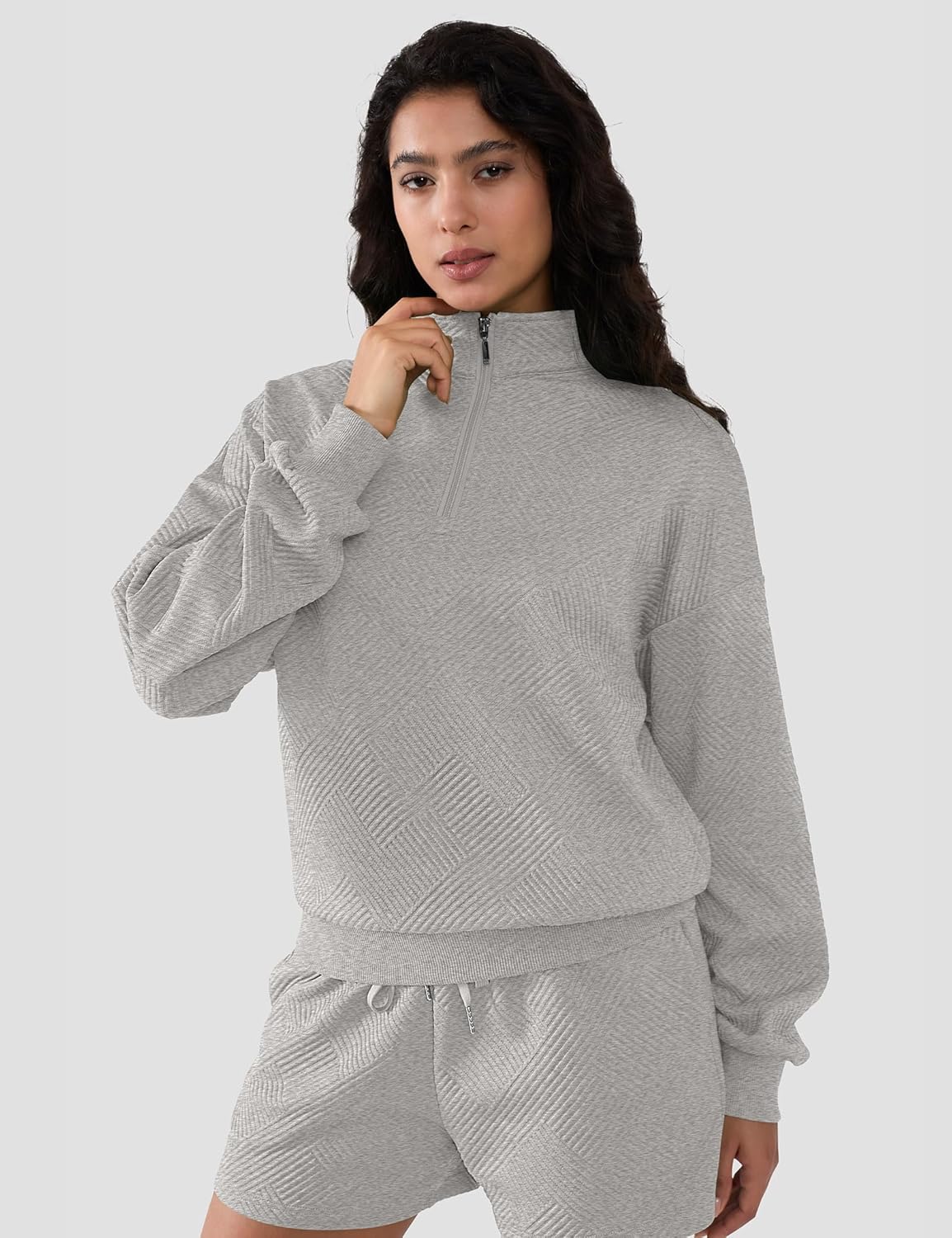 SHESHOW Fall Outfits for Women 2025 Fashion Quarter Zipper Sweatshirt Shorts Sweatsuits 2 Piece Set Tracksuit XS-XXL - Image 7