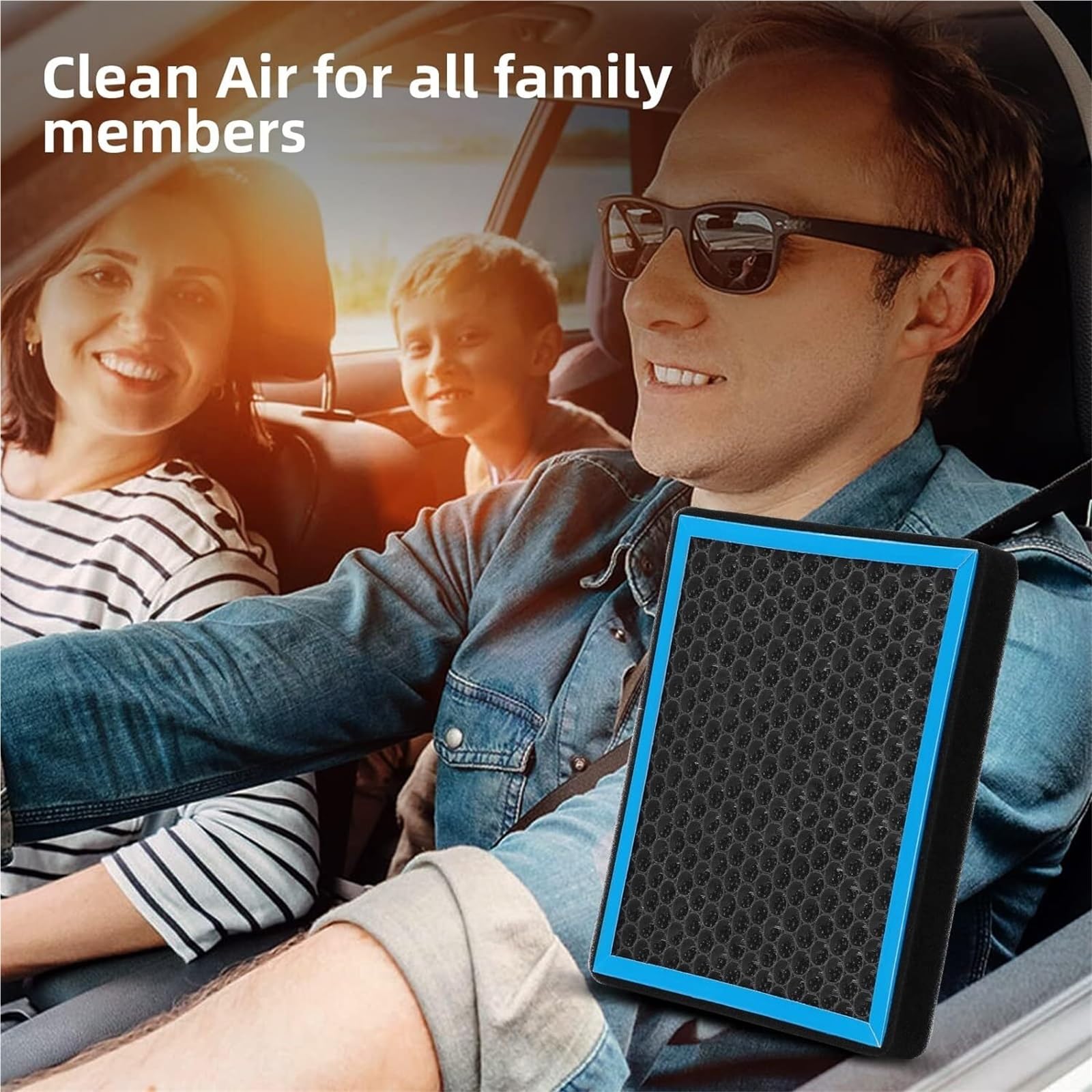 Filtro de aire de habitáculo con carbón activado, apto para VW ID4, ID.3, ID6 (2023, 2022 y 2021), con aroma a panal. Filtro de aire de cabina Filtro de habitáculo(2PCS)
