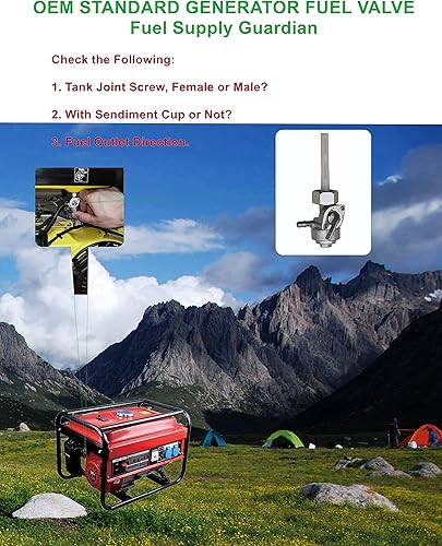 Miniatura 6 de YAMAKATO Predator 9000 8750 6500 4000 4375 Generador Válvula de cierre del tanque de combustible Petcock para Centurion Honda Westinghouse Duromax