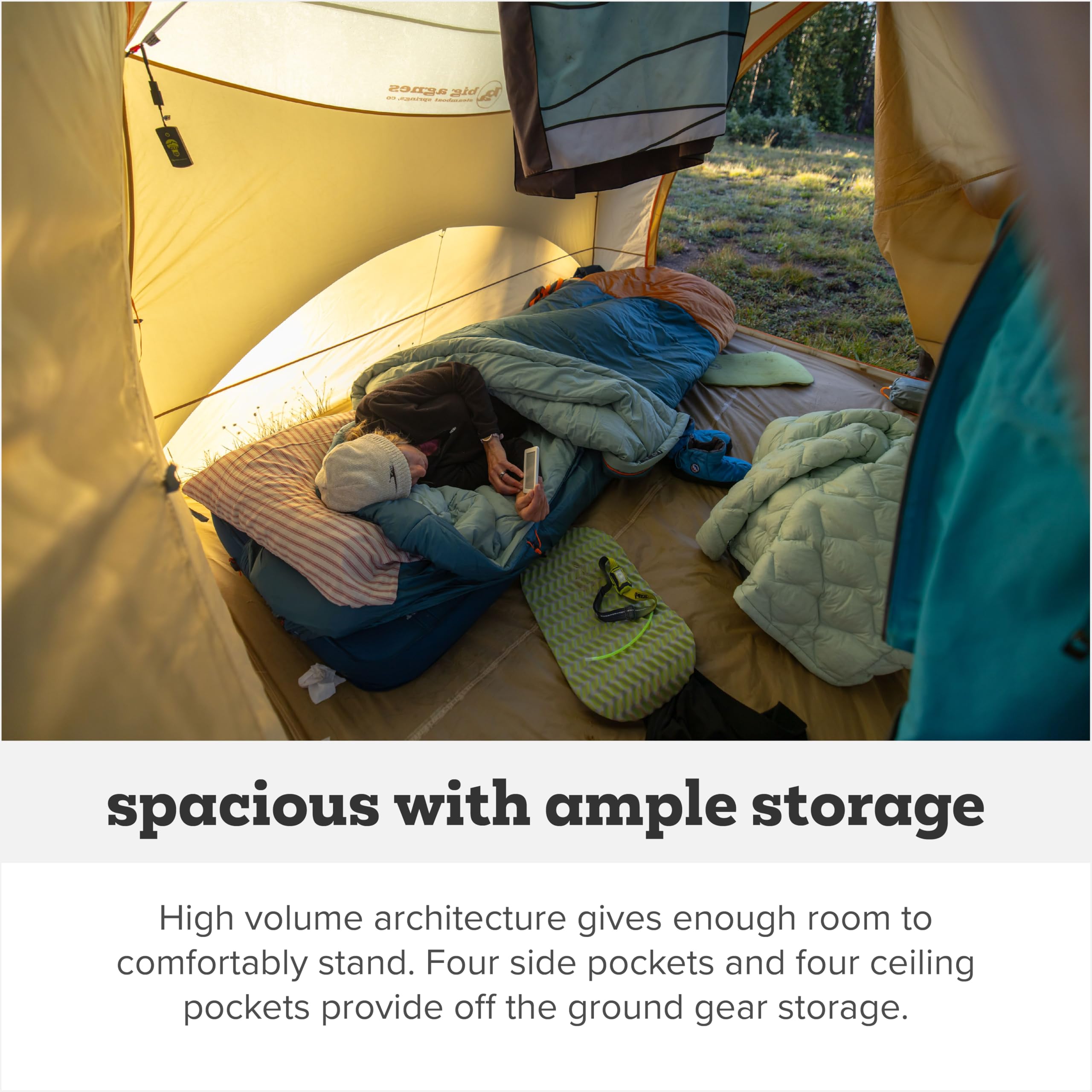Big House - 3-Season Base & Car Camping Tent | Standing-height tent with waterproof protection, mesh ceiling and fast setup for family camping trips