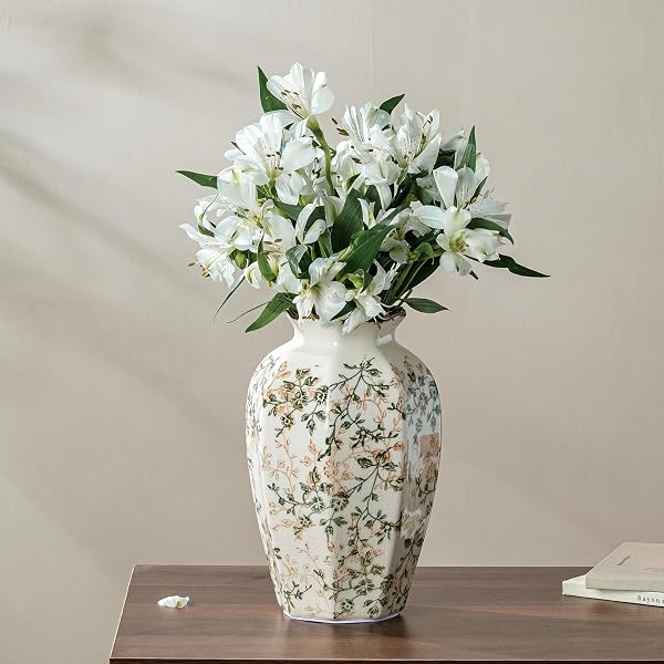 Inspired Kitchen Table Decor Ideas for Everyday Style 35 Elegant Octagonal Chinoiserie Floral Vase