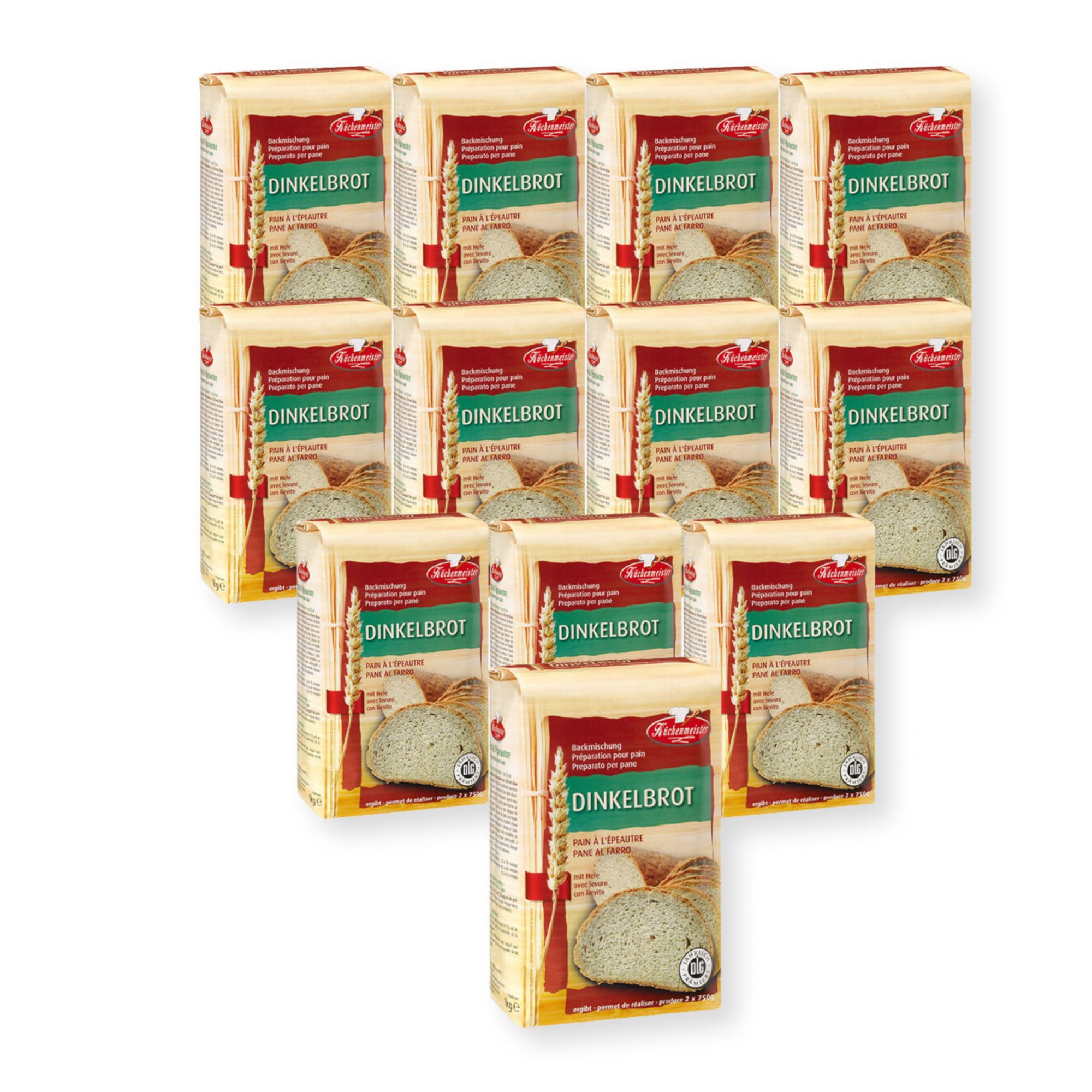 BIELMEIER 12 KG KÜCHENMEISTER Brotbackmischung Dinkelbrot a 1 KG Frießinger Mühle