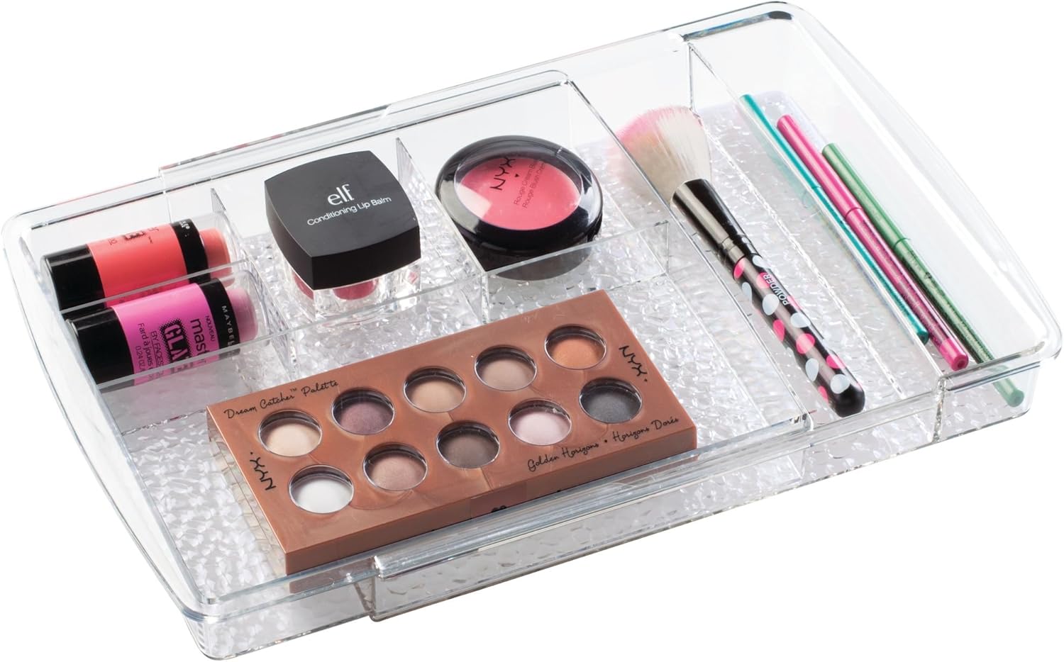 iDesign Rain Expandable Cosmetic Drawer Organizer for