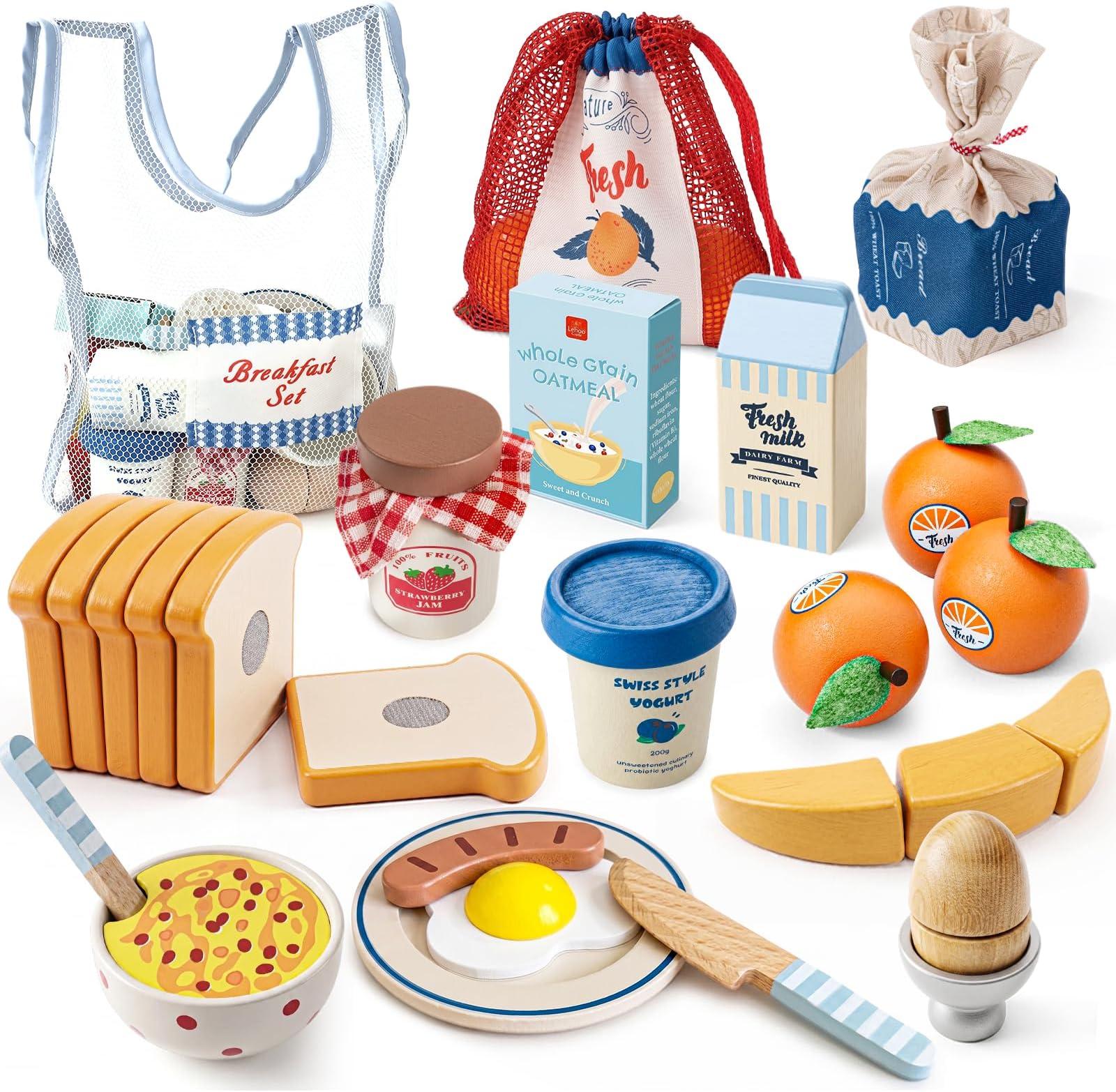 Children's Wooden Breakfast Set