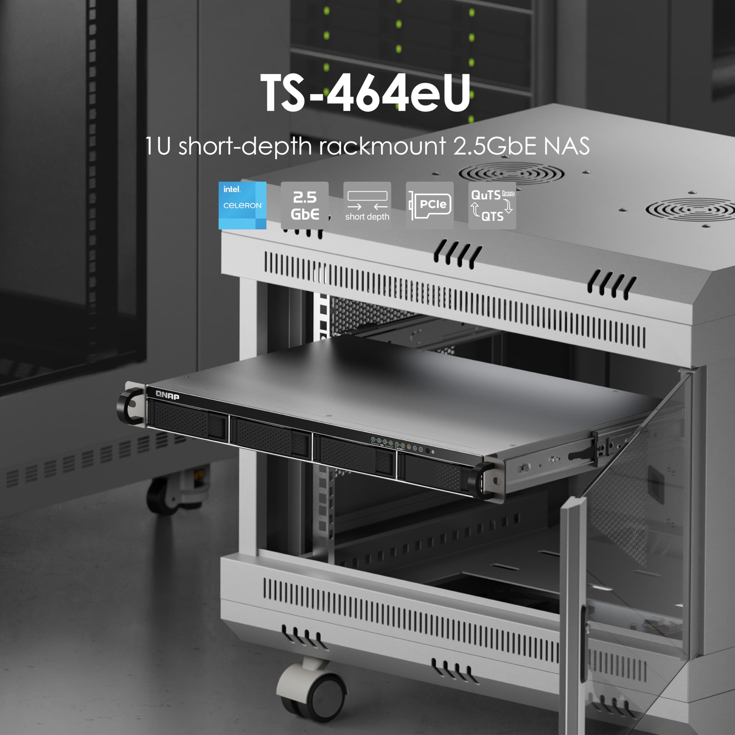 TS-464eU-8G-US 1U NAS con CPU Intel Celeron - Dettaglio