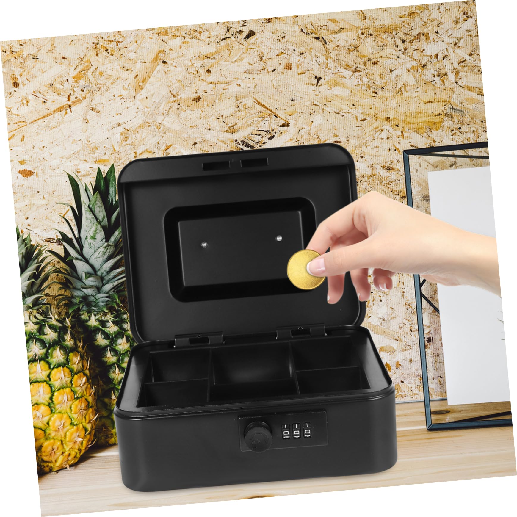 Caja Fuerte con Cerradura Y Llave Caja de Almacenamiento de Dinero con Cerradura Digital Minicaja Fuerte Decorativa para Niños Y Niñas