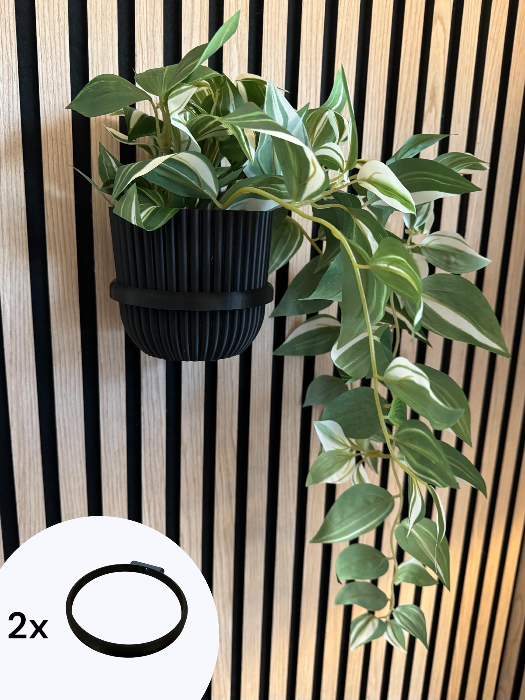 Lot De 2 Supports Pour Pots De Fleurs Sur Panneaux Acoustiques - Anneau 12.7cm Ou Plateau 16cm