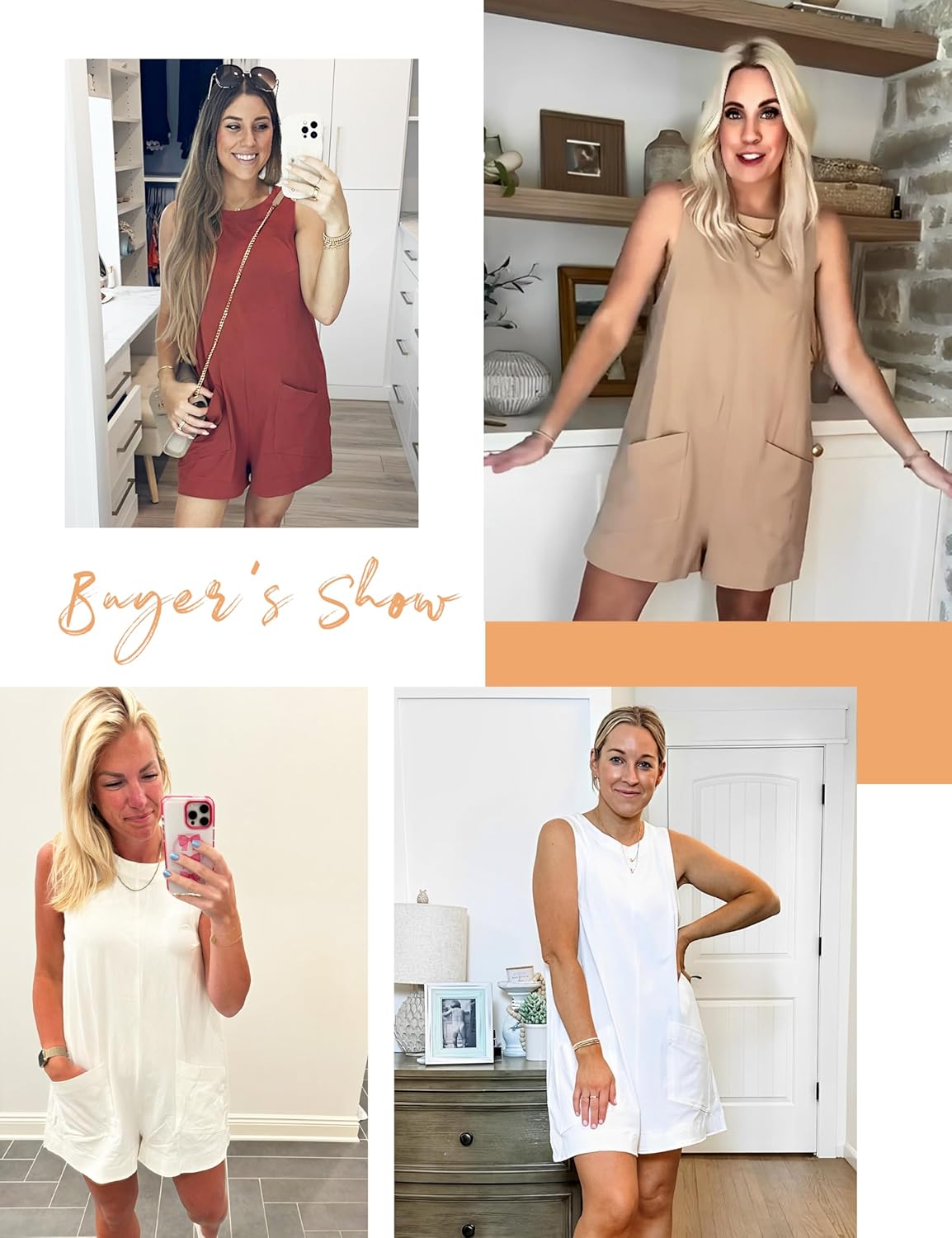 Yeokou Womens Rompers Summer Casual Loose Sleeveless Overalls Onesie Shorts Jumpsuits with Pockets Beach Outfits - Image 9