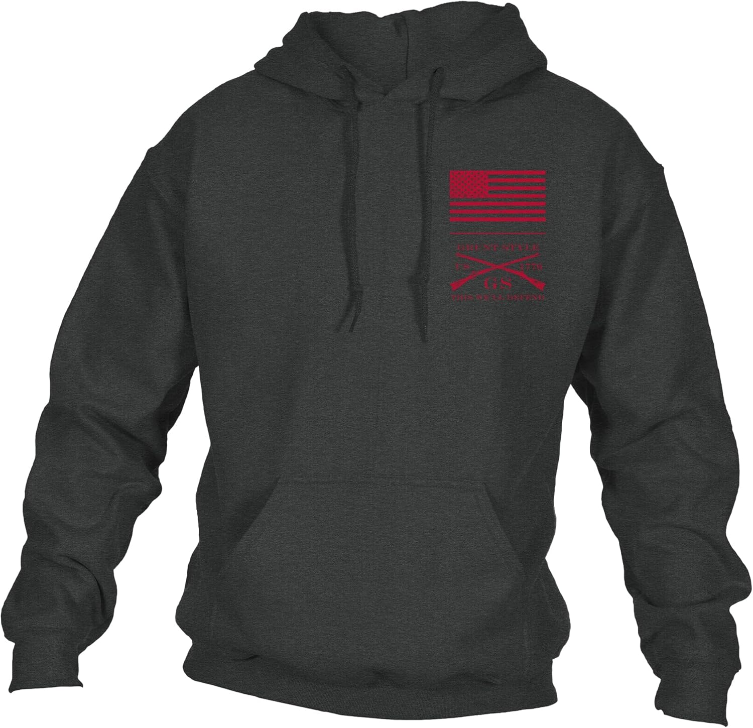 Grunt Style Red Blood Blue Collar Men's Pullover Hoodie - Image 3