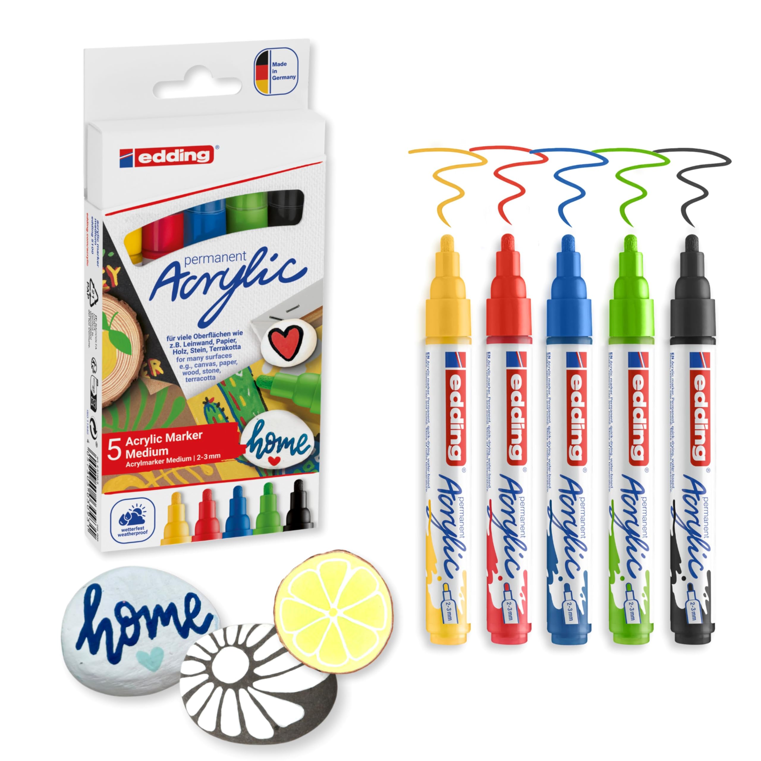 5100 ACRY MRKR MED SET/5 BASIC