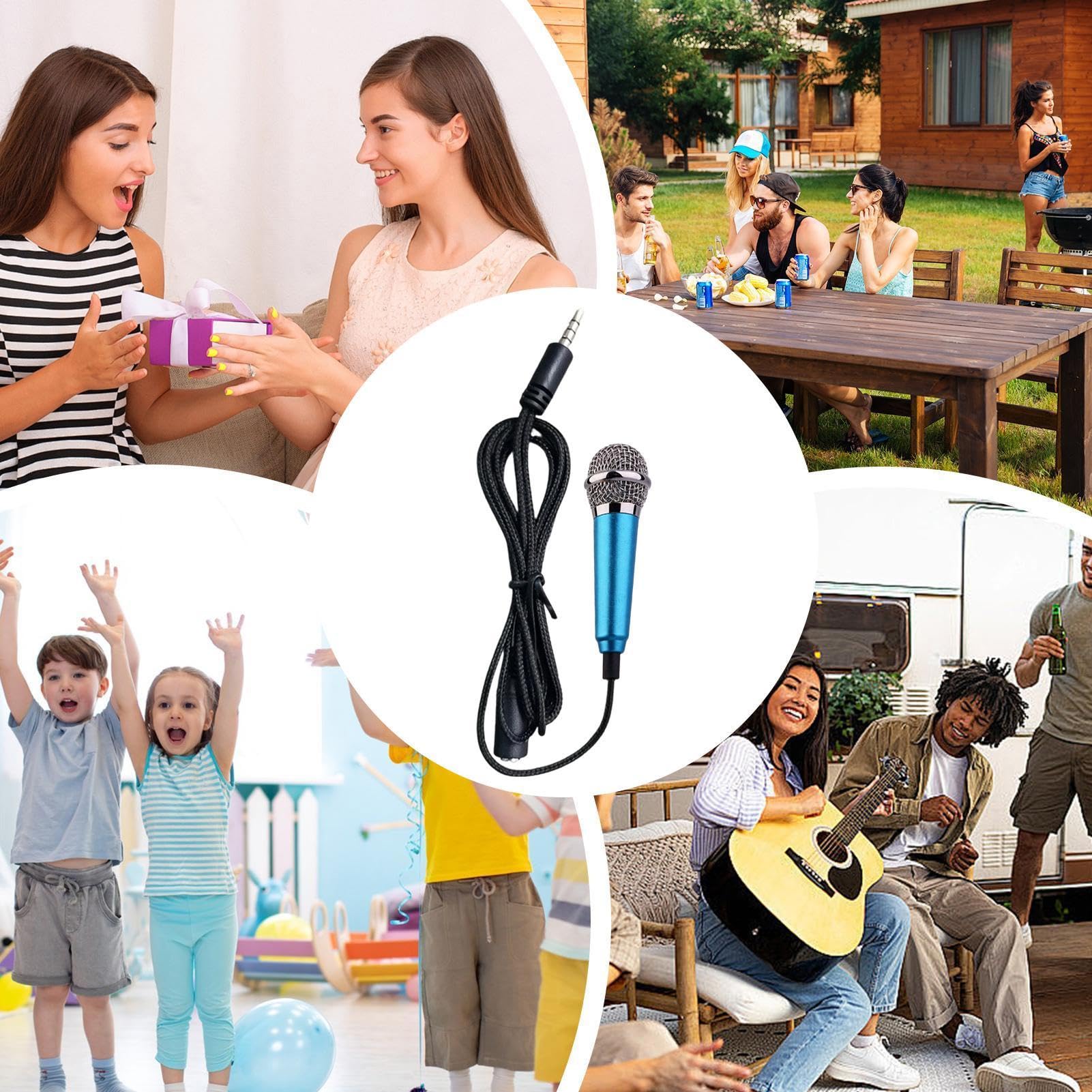 Portable Recording Voice Microphone, 5.8cm, Aluminum Alloy Mini Vlogging Gear, Compact External Audio Tool for Social Media, Content Creation, Interviews