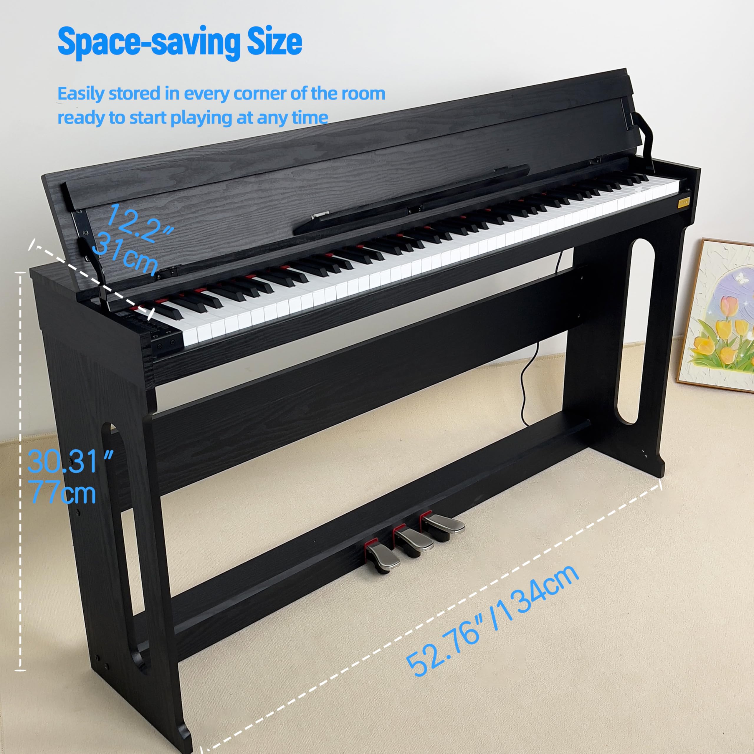 SHEIRIN 電子ピアノ Amazon.com: Sheirin Digital Piano 88 Key Semi-Weighted with Stand