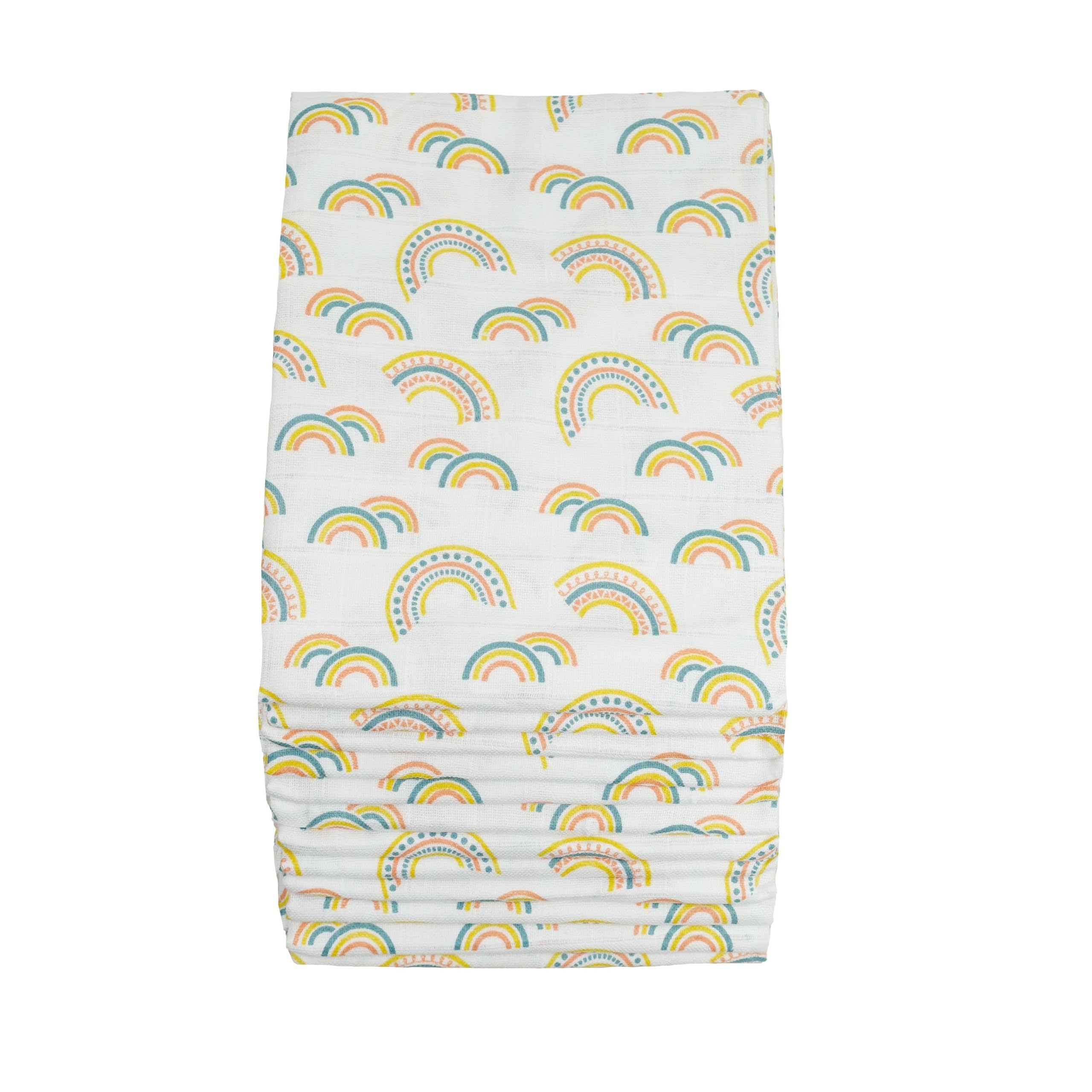 MuslinZ 12 Pack Muslin Cloths 70 x 70cm 100% Pure Cotton Burp Cloths - Multi Use Muslin Squares (Scandi Rainbow)