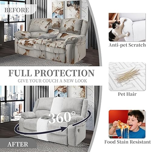 Miniatura 237 de Fundas 100% impermeables para sofá reclinable seccional, fundas para sofá reclinable en forma de L, funda para sofá seccional de esquina en forma de