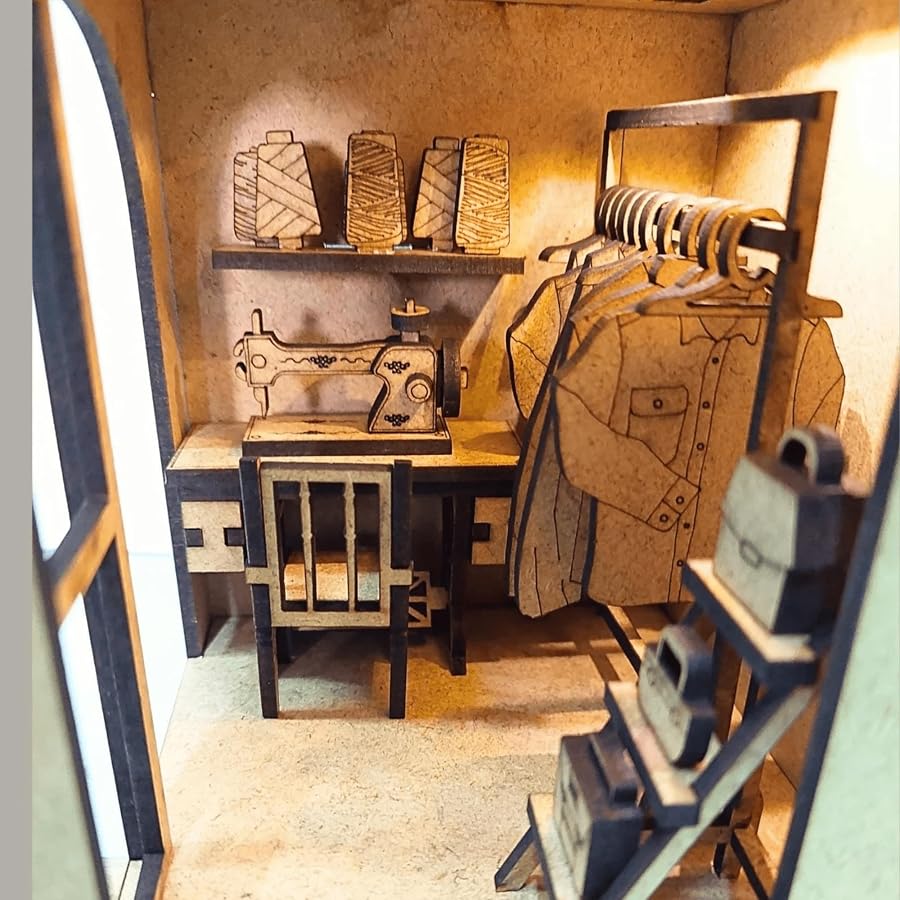 ALG WOOD DESIGN Tailor Shop Book Nook - Görsel 5