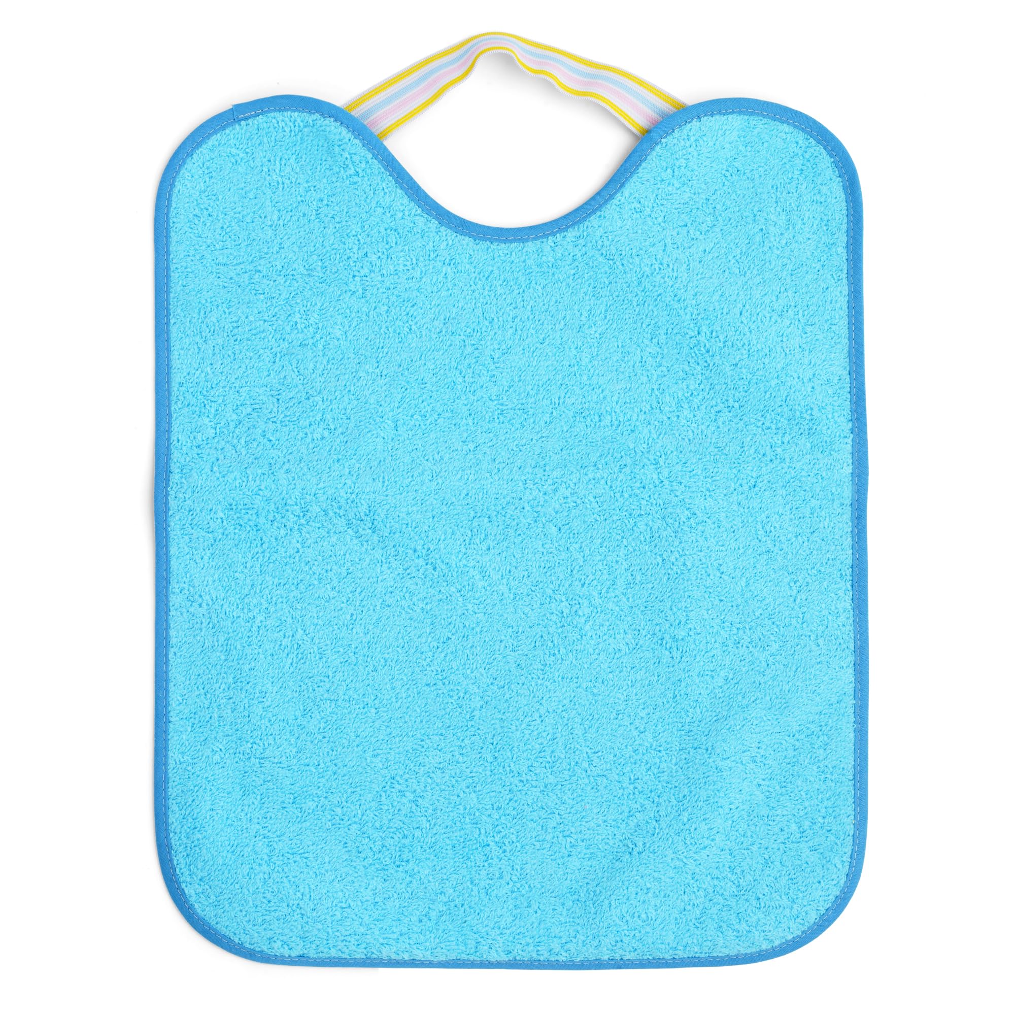Ti TIN Pack 4 Baberos Bebé Impermeables y Absorbentes - A partir 12 meses - Ideal Guardería con Goma Elástica y Rizo de Algodón Suave - Baberos Grandes 31x38 cm