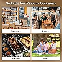 Vista 6 de 50 piezas de papel de envoltura de sándwich de 10 x 10 pulgadas, hojas de papel encerado resistentes a la grasa, bandejas para canastas, envoltorios